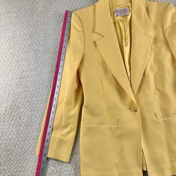 Vintage Pendleton Women’s Blazer And Pencil Skirt 100% Virgin‎ Wool Yellow Sz. 4 - Picture 7 of 16